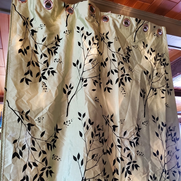 6 Green Curtains - Picture 1 of 4